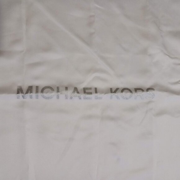 Michael Kors White Satin Dust Bag Cover Protective Pouch Drawstring 18.5x18.5 - Picture 4 of 4